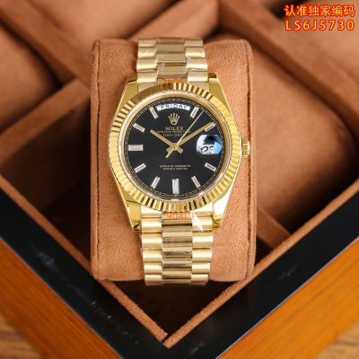 EW Factory Rolex Daydate 40mm 2836 Movement DD Gold/Rose Gold Strap Watch
